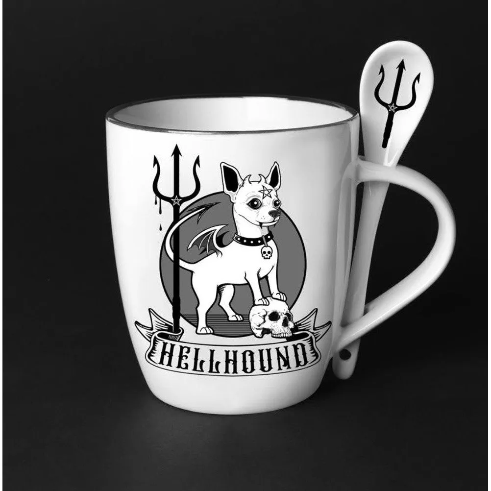 13 oz Ceramic Mug and Spoon Set - Hellhound