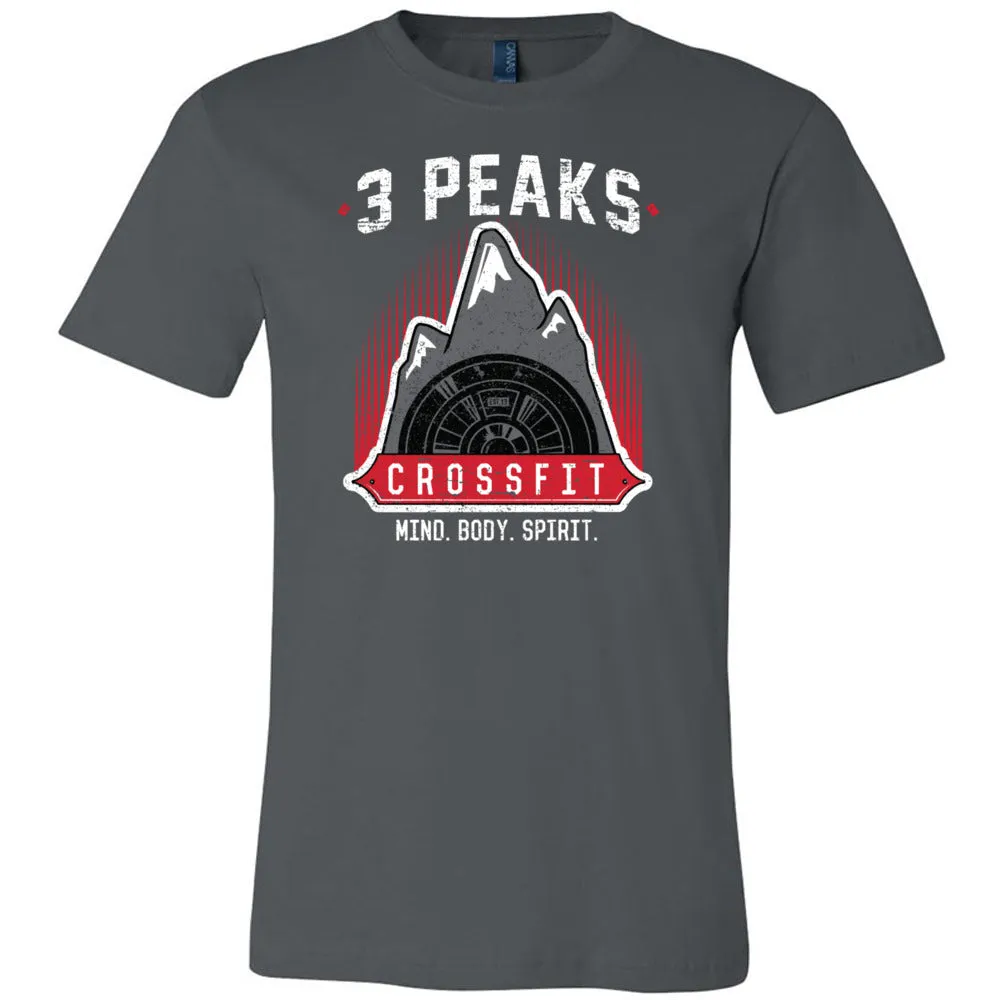 3 Peak CrossFit - 100 - Stacked - Men's T-Shirt