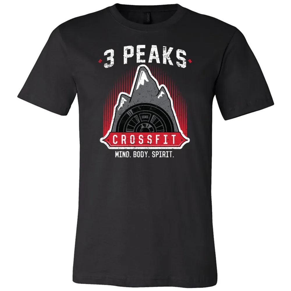 3 Peak CrossFit - 100 - Stacked - Men's T-Shirt