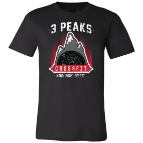 3 Peak CrossFit - 100 - Stacked - Men's T-Shirt