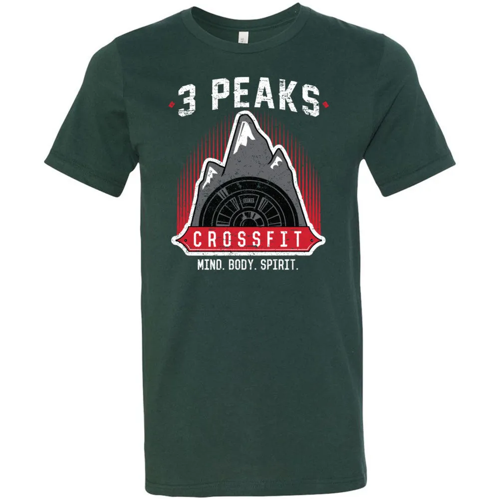 3 Peak CrossFit - 100 - Stacked - Men's T-Shirt