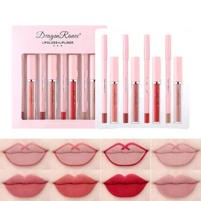 4pcs Lip Gloss Lip Liner Pen Set