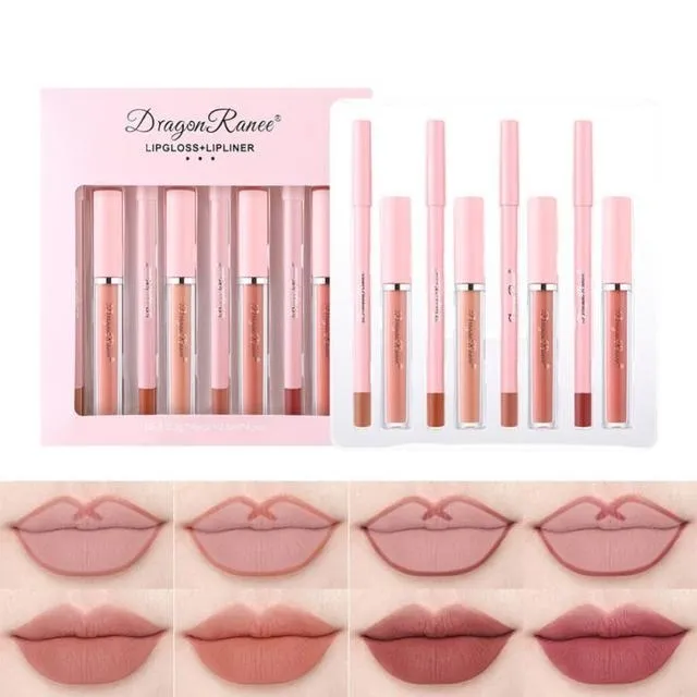 4pcs Lip Gloss Lip Liner Pen Set