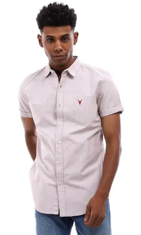 94712 Half Sleeves Front Pocket Shirt - Dark Beige