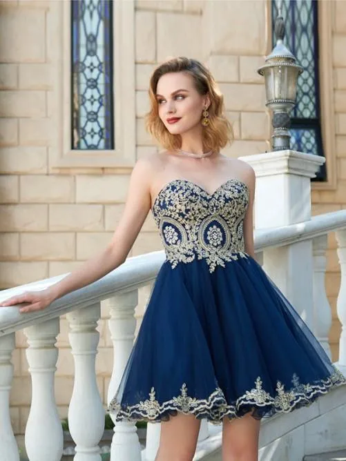 A-line Short Sweetheart Homecoming Dress, Prom Dress, BD3787