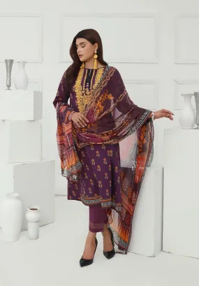 ACE Galleria Digital Embroidered Unstitched 3 Piece Lawn Suit ACE-12062