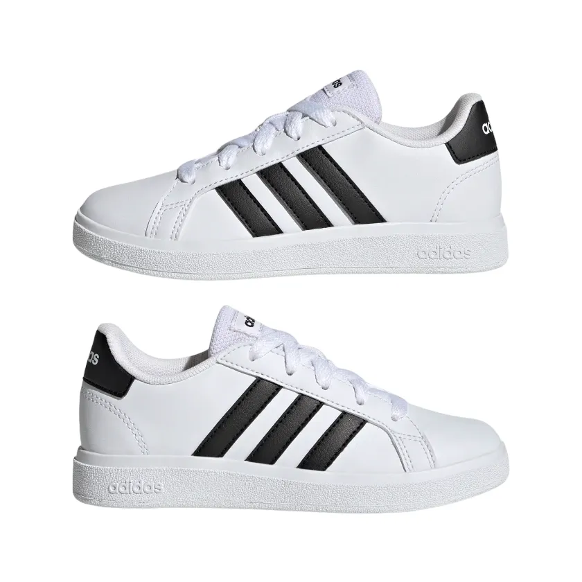 Adidas Grand Court 2.0 K GW6511 white black boys sneakers shoe