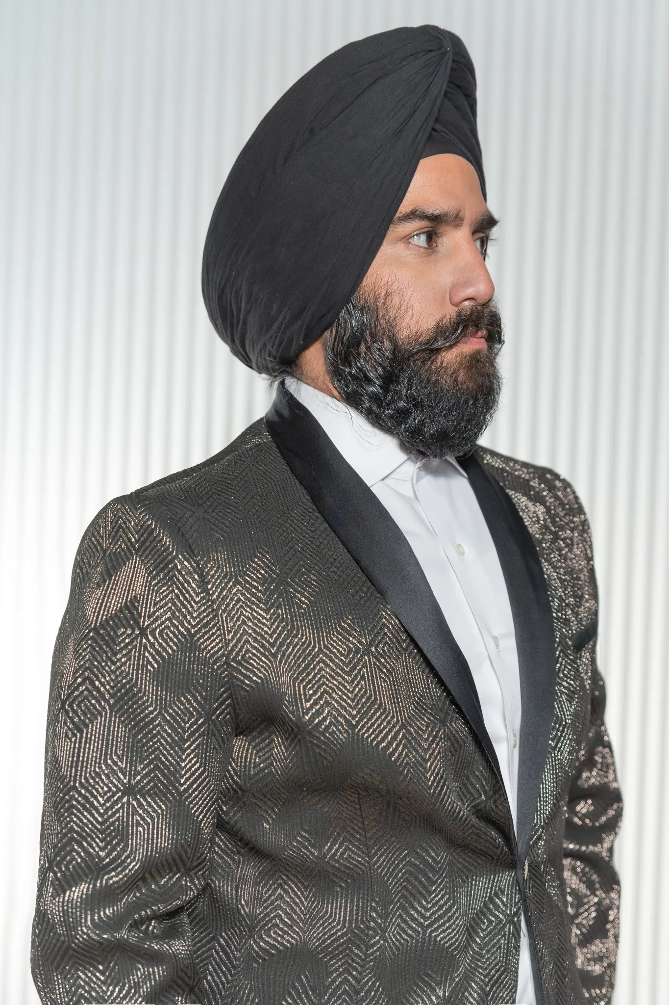 AMIT Black and Gold Tux Jacket