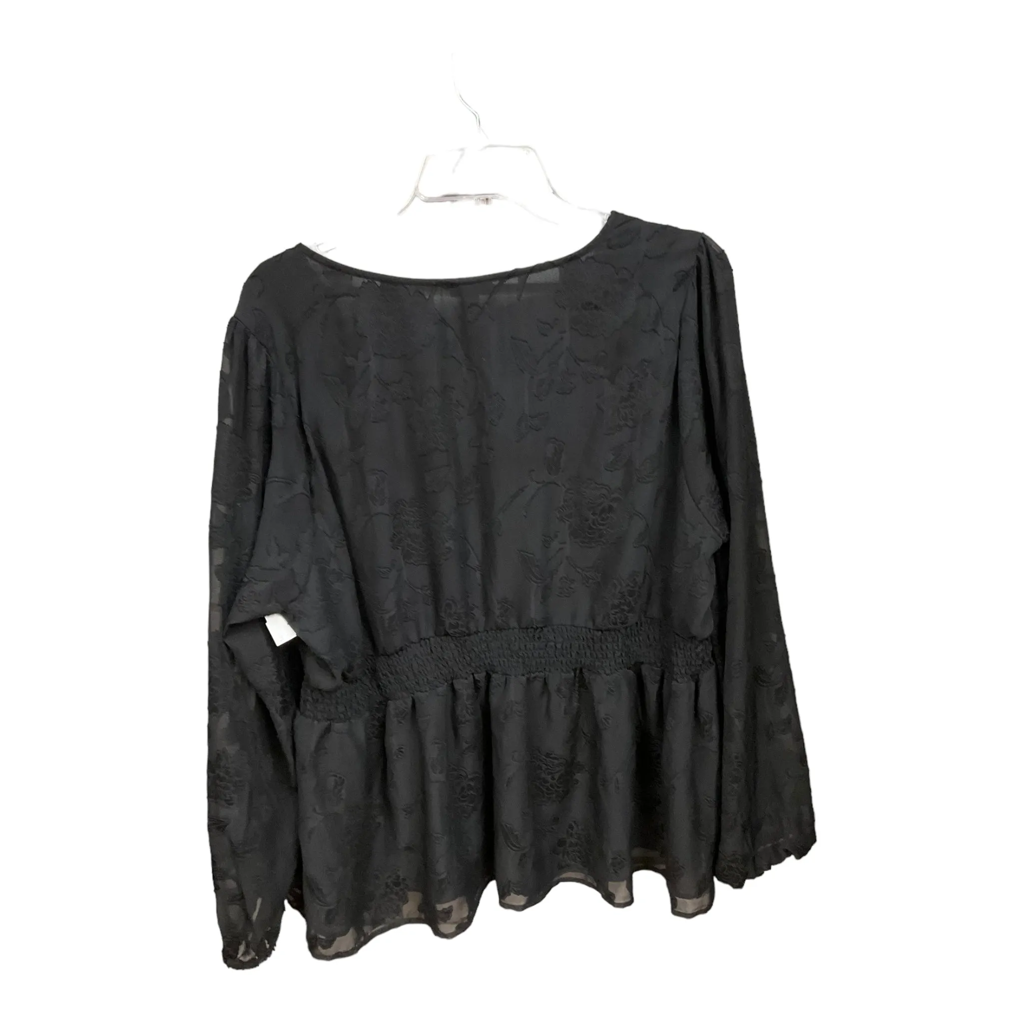 Black Blouse Long Sleeve Torrid, Size 2x