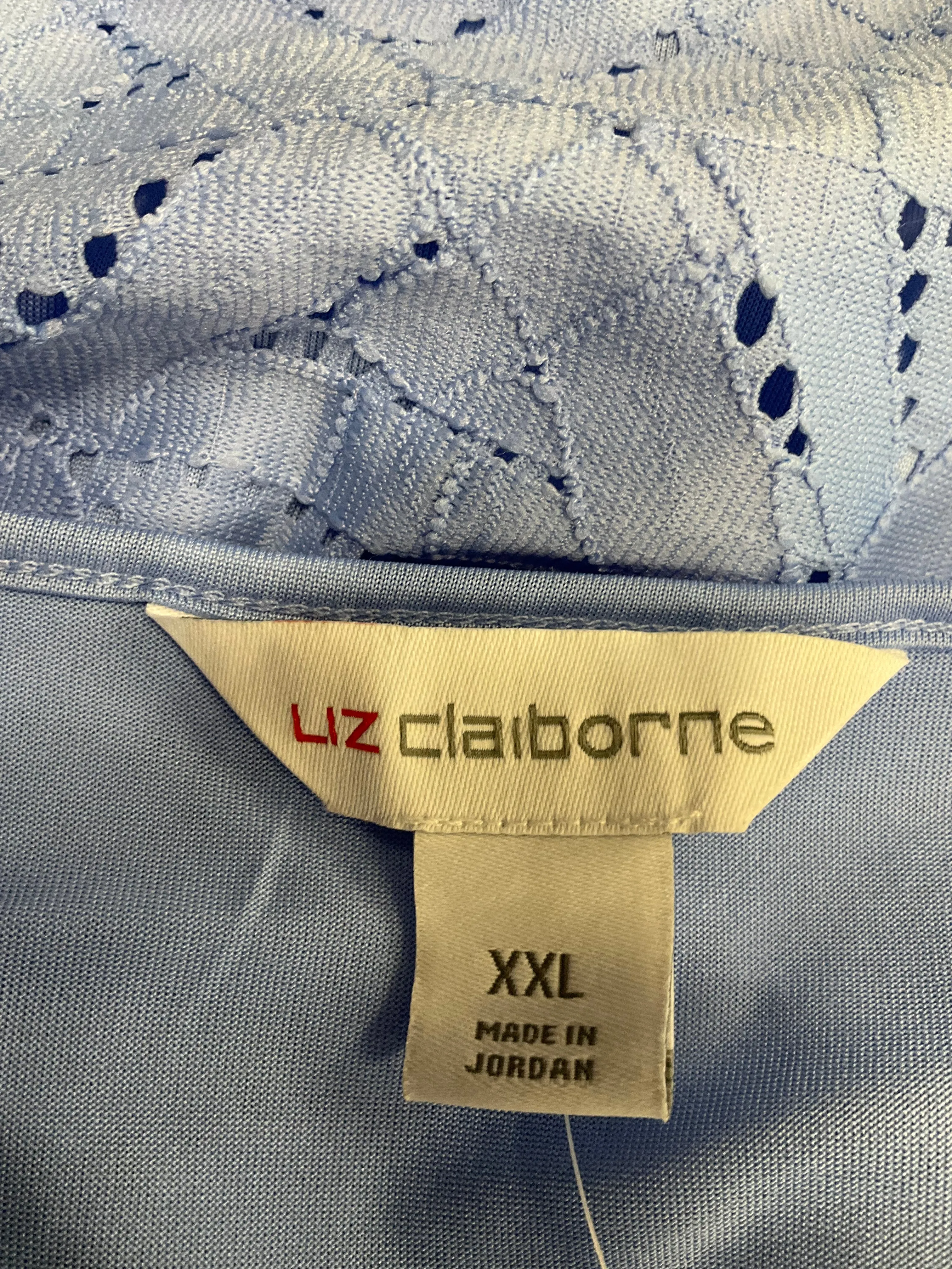 Blue Top Short Sleeve Liz Claiborne, Size Xxl