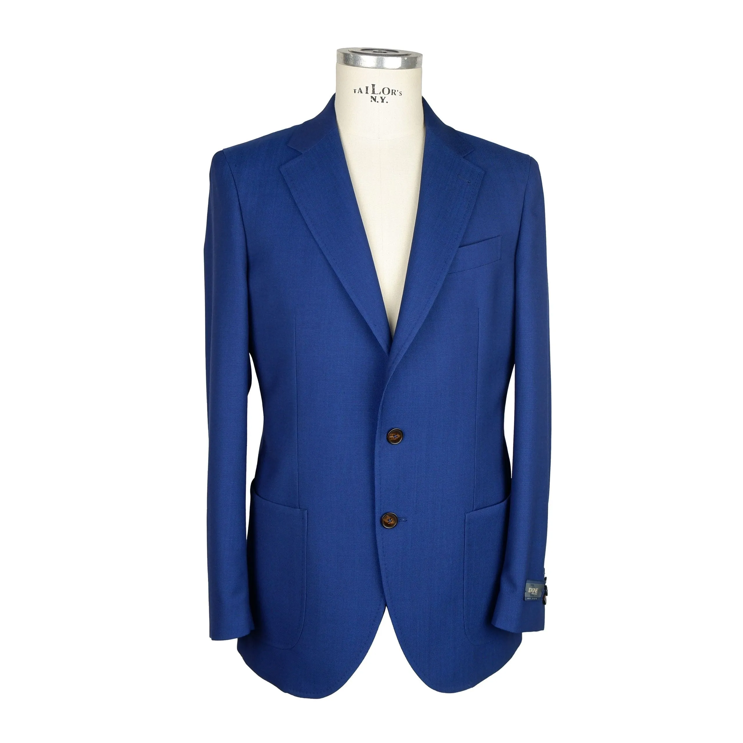 Blue Wool Men Jacket