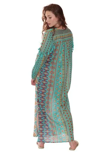 BODRUM TUNIC TURQUOISE & MULTI