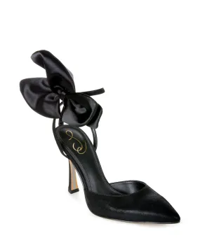 Bow Pointed Toe Heel Black