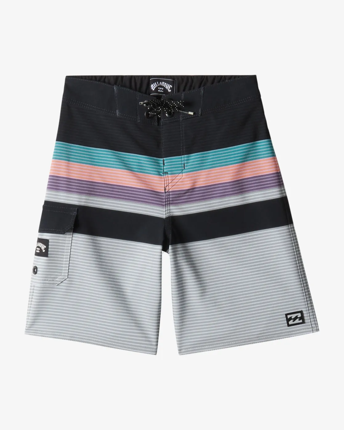 Boys 2-7 All Day Stripe Pro Boardshorts - Stealth