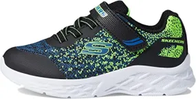 Boys Skechers Trainers Strap Microspec II Black 403920N BBLM