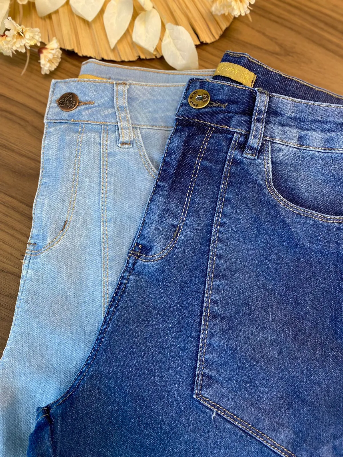 Calça Jeans Reta Bolsos 7481/1015 (7/A)