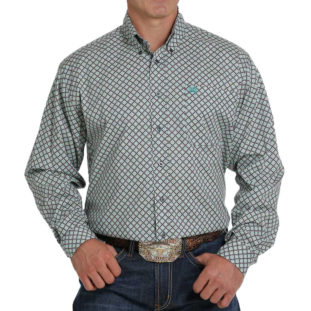 Cinch Men's Classic Fit Geometric Print Button-Down Shirt