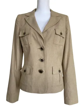 Classiques Entier Tan Linen Blazer, 8