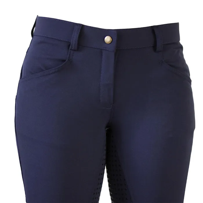 CoolMax Navy Breeches with Silicone Seat Grip