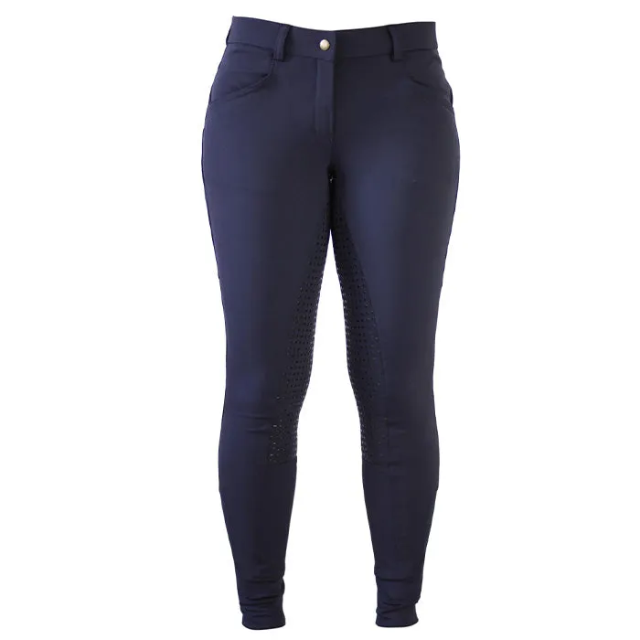 CoolMax Navy Breeches with Silicone Seat Grip