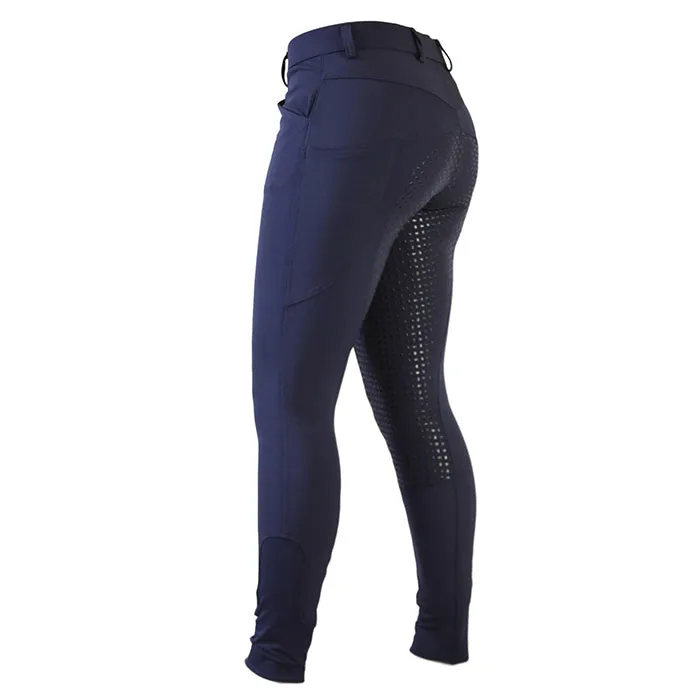 CoolMax Navy Breeches with Silicone Seat Grip