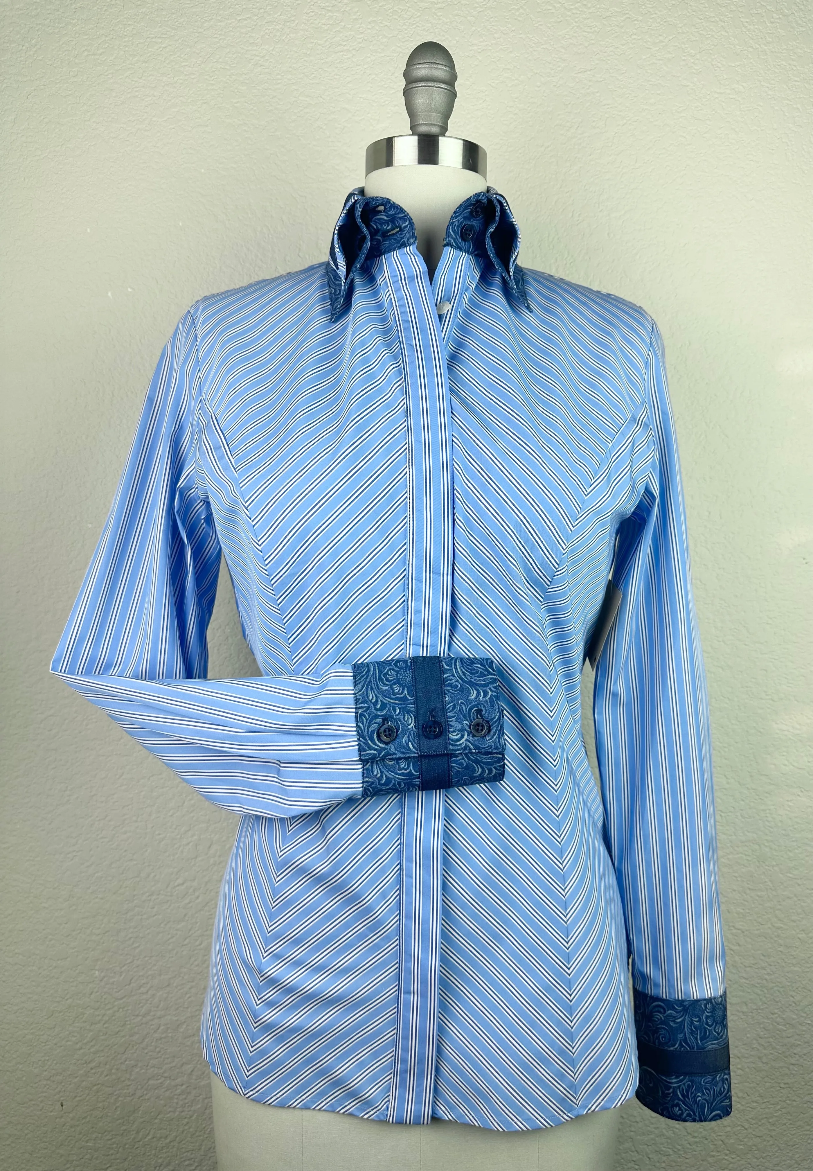 CR Statement Light Blue and White Stripes