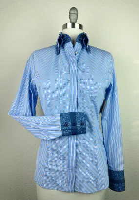 CR Statement Light Blue and White Stripes