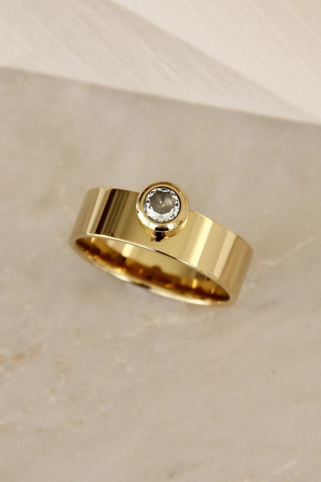 CZ Bezel Band Ring