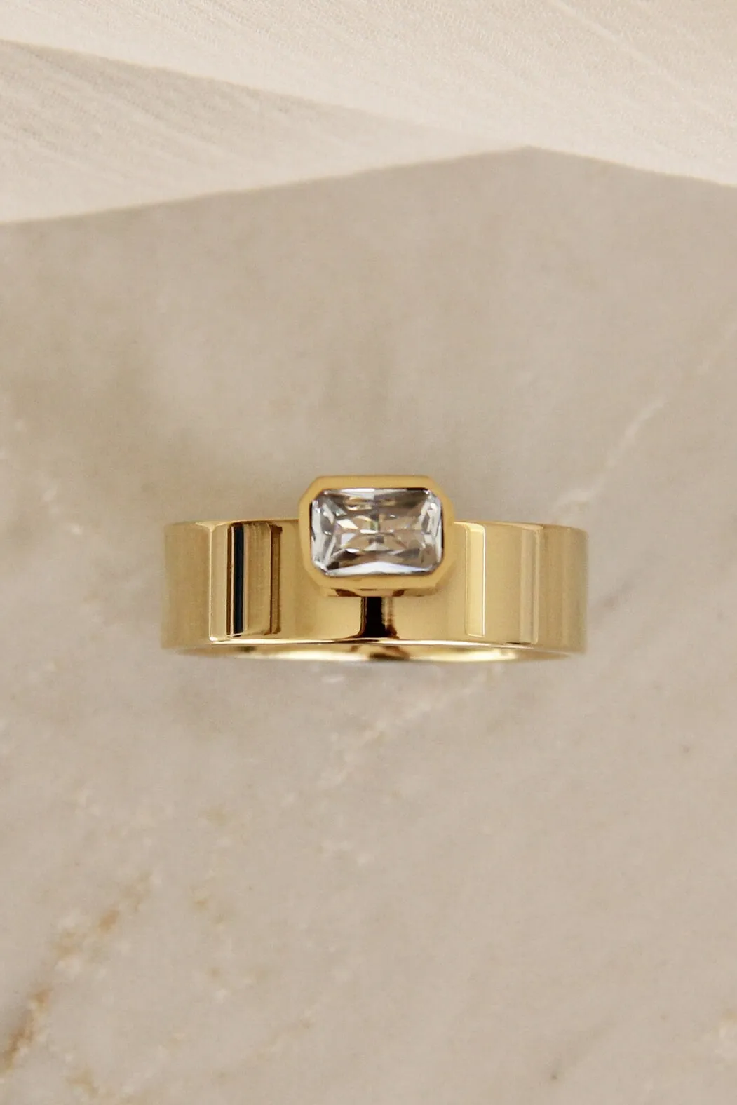 CZ Bezel Band Ring