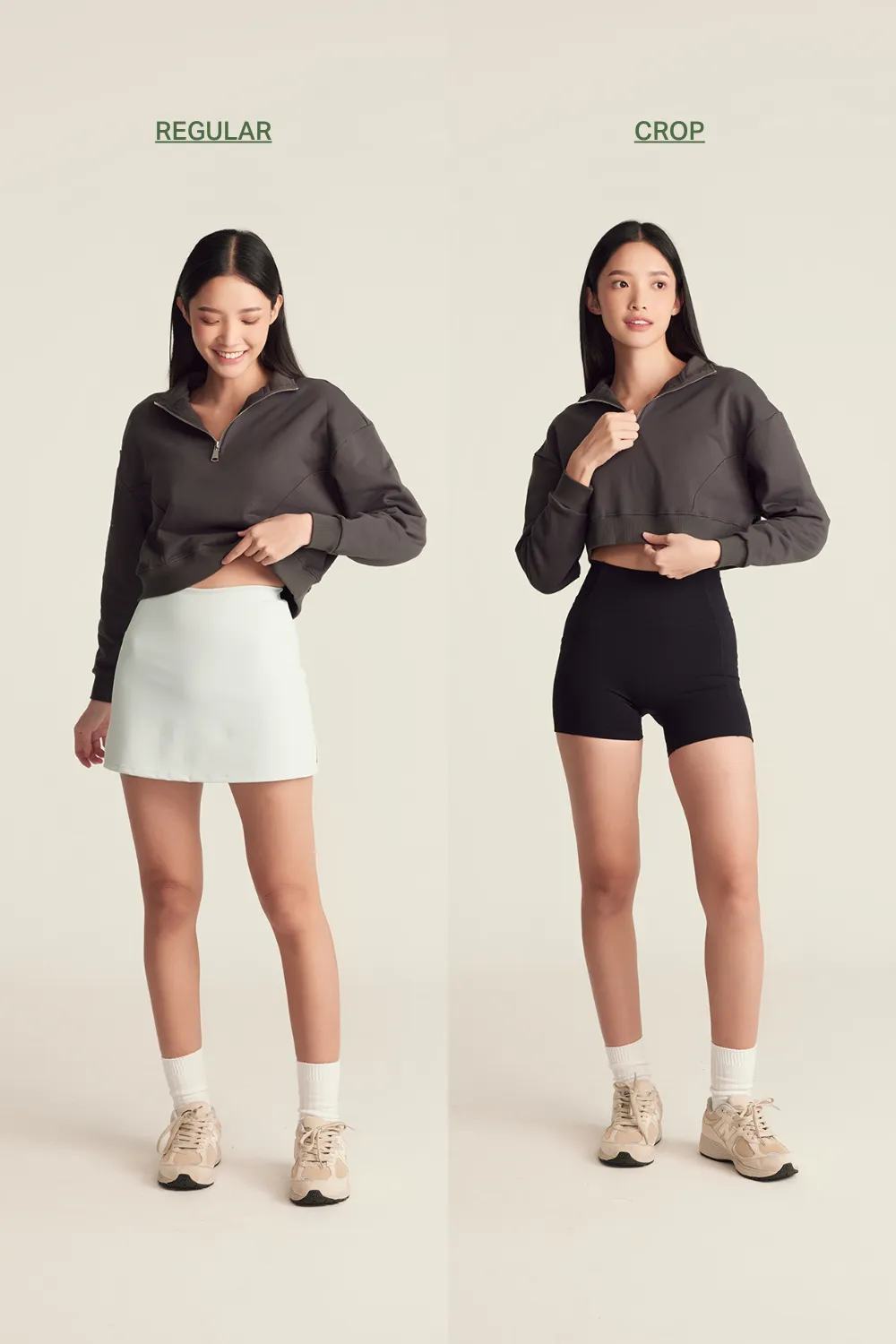 Effortless Half Zip in Truffle