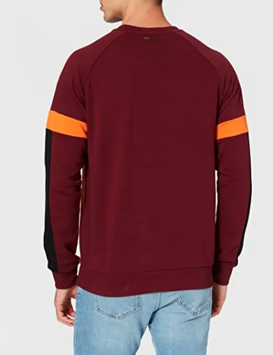 Fila Sweatshirt Men Ponto Blocked Crew Sweat tawny port-mandarin orange-black