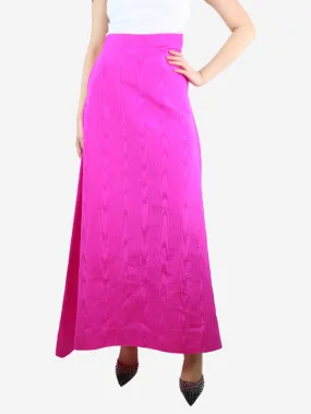 Fuchsia printed A-line skirt - size UK 10