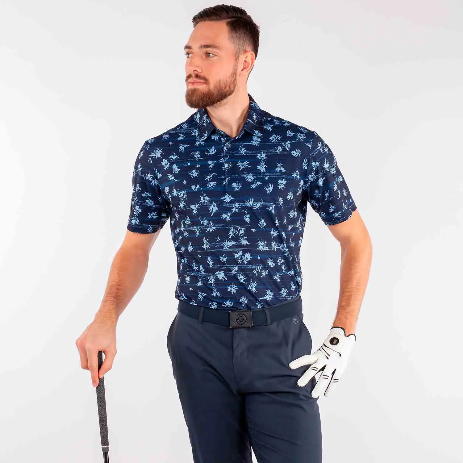 Galvin Green Malik Ventil8  Polo Shirt - Navy/Blue Bell