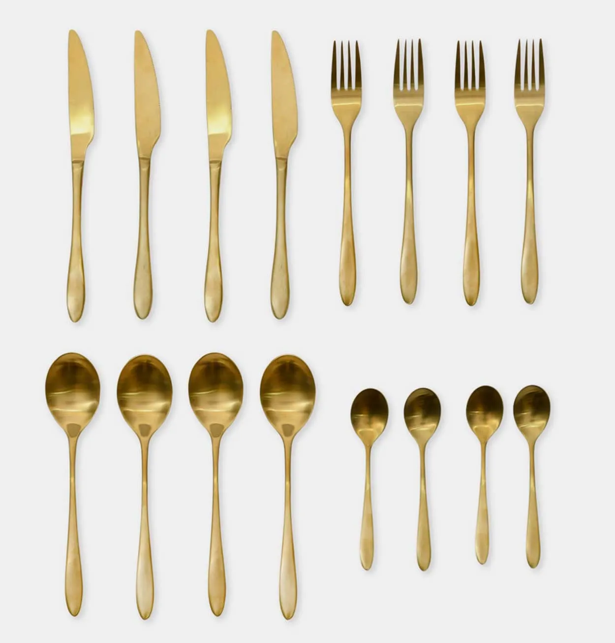 Garden Trading Brass 16-Piece Cutlery Set