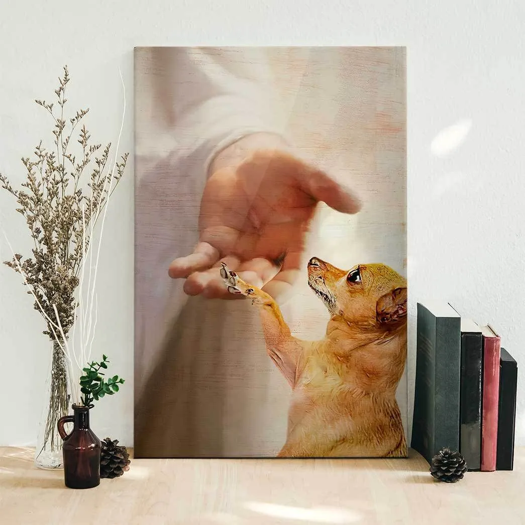 Gearhuman 3D Jesus And A Chihuahua Canvas