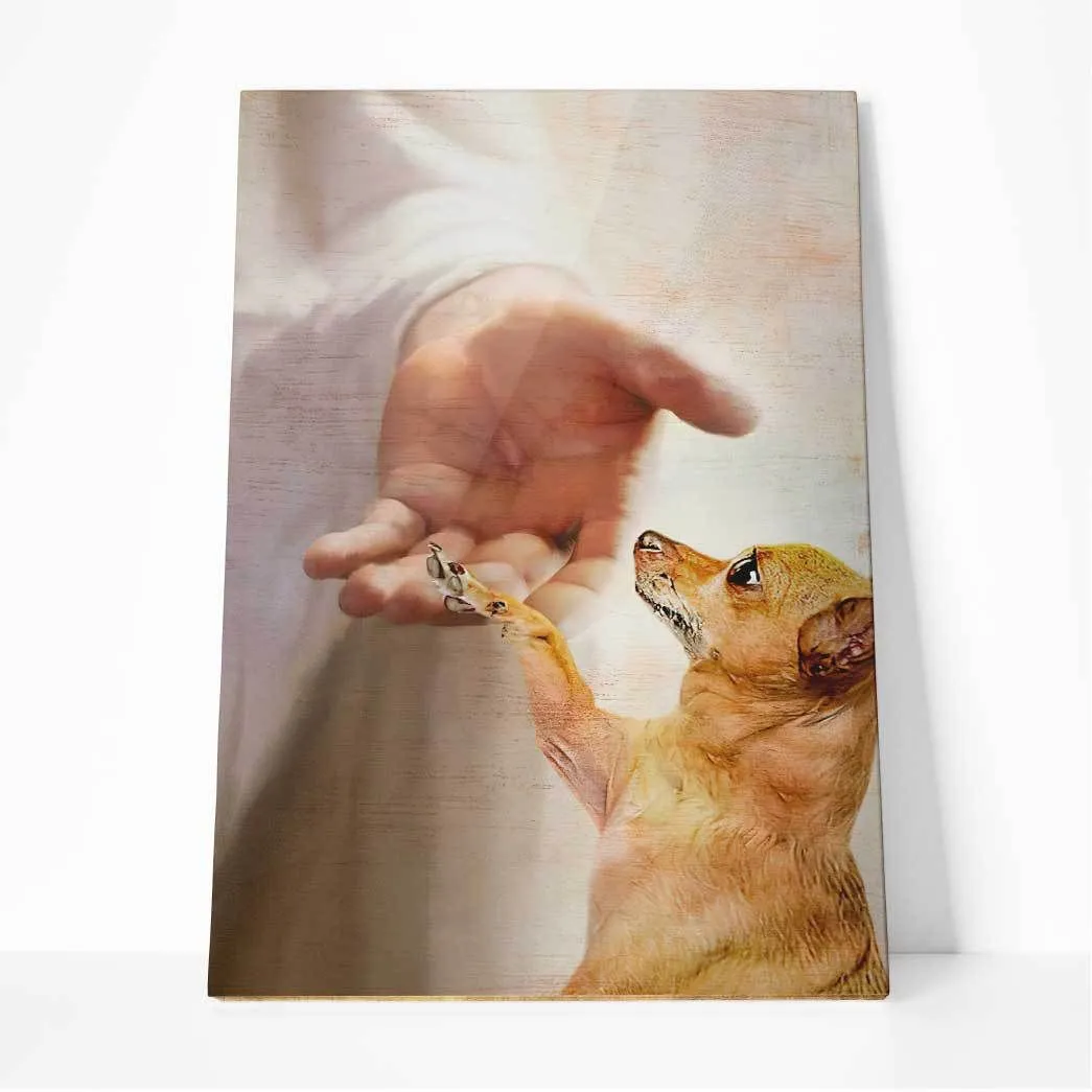 Gearhuman 3D Jesus And A Chihuahua Canvas