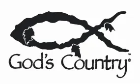 God's Country Camouflage 4 inch Black Decal