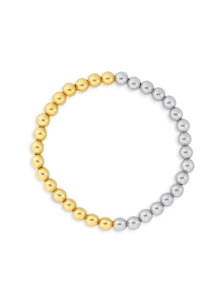 Gold   Silver Stretch Bracelet Set