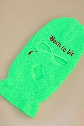 Green Born To Die 3 Holes Ski Mask