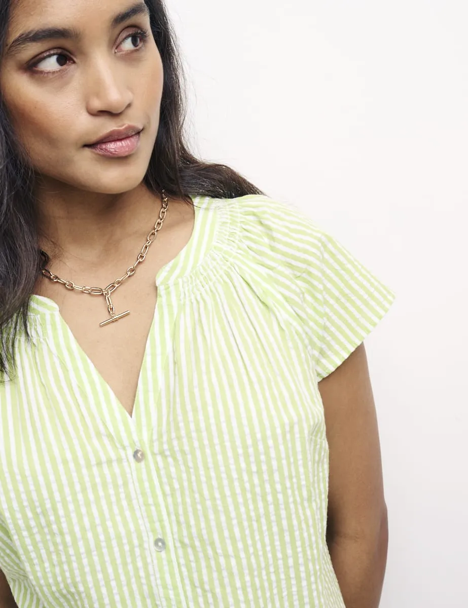 Green Stripe Susan Top