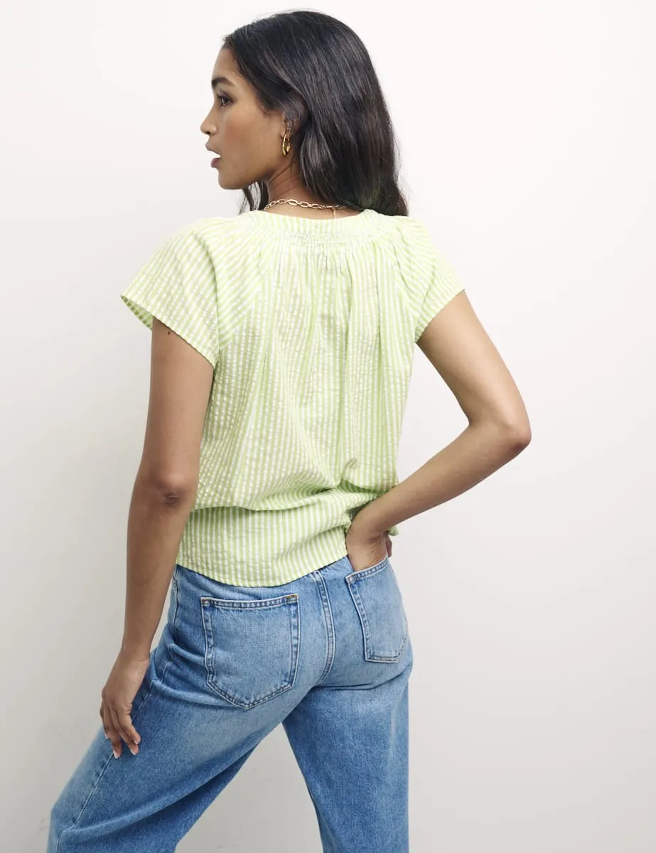 Green Stripe Susan Top