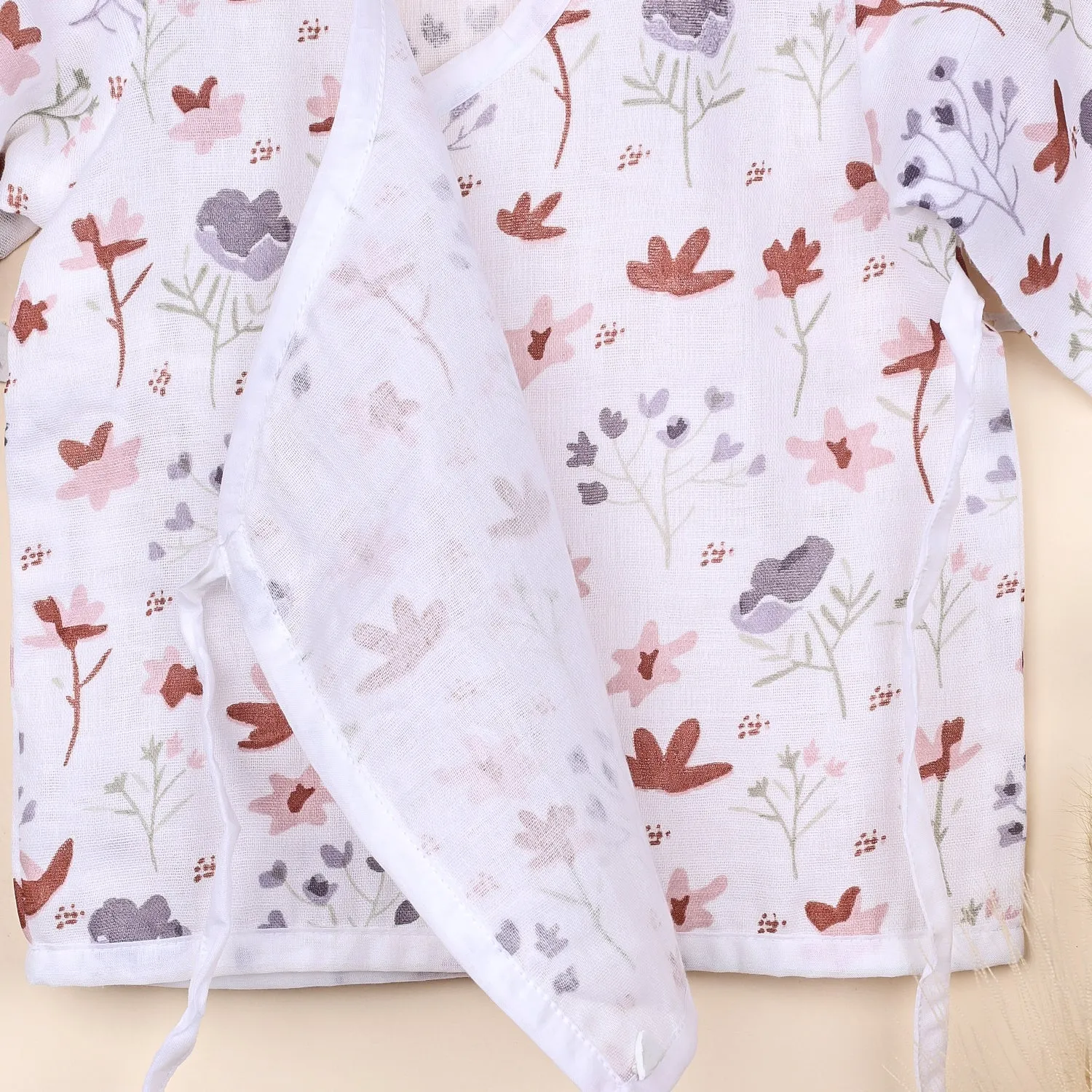 Kids Muslin Front Open Kimono | Blossom