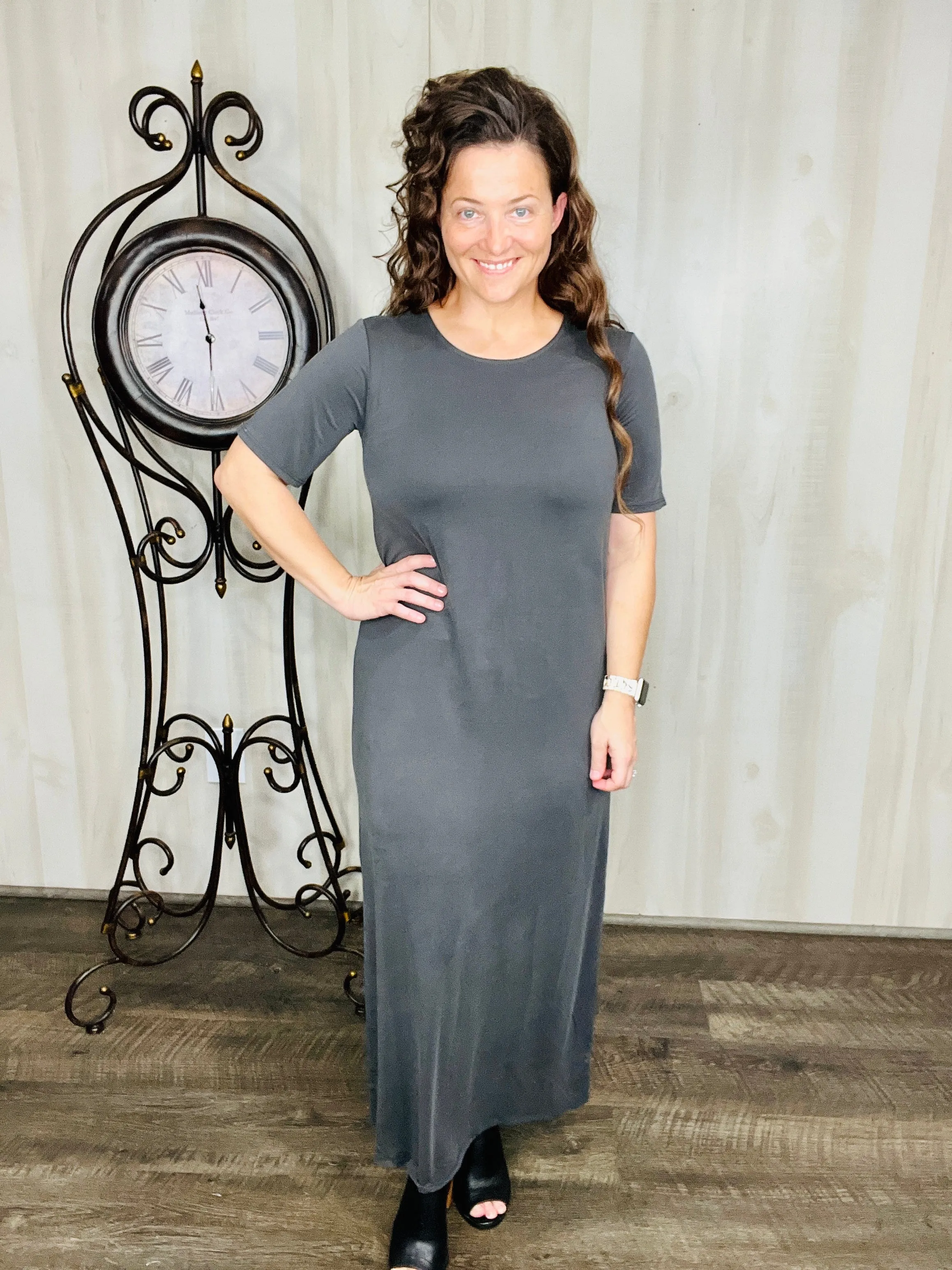 Lina “Wear it Everywhere" Dress-Gray