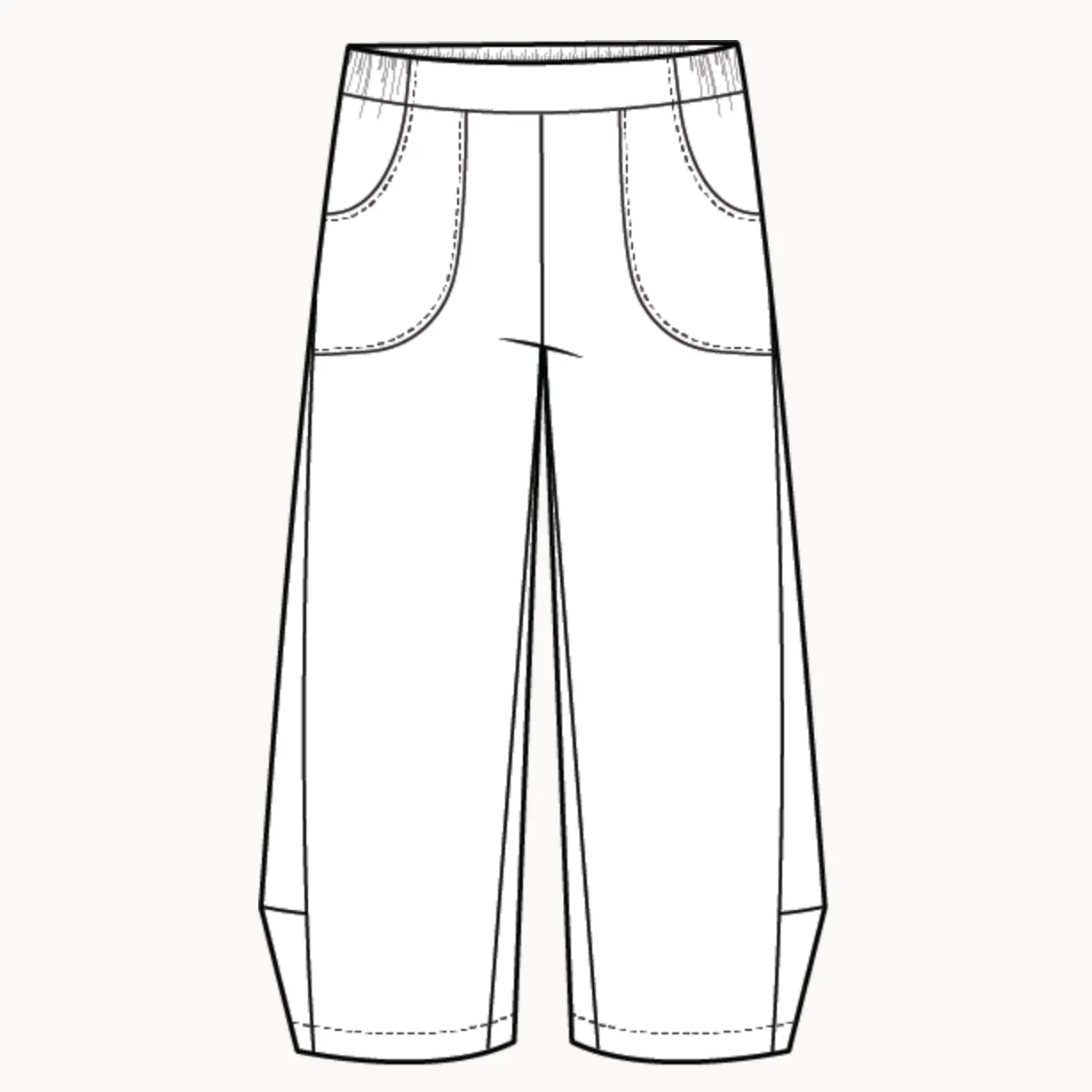 Linen Lantern Pant - White (Only XXL Left)