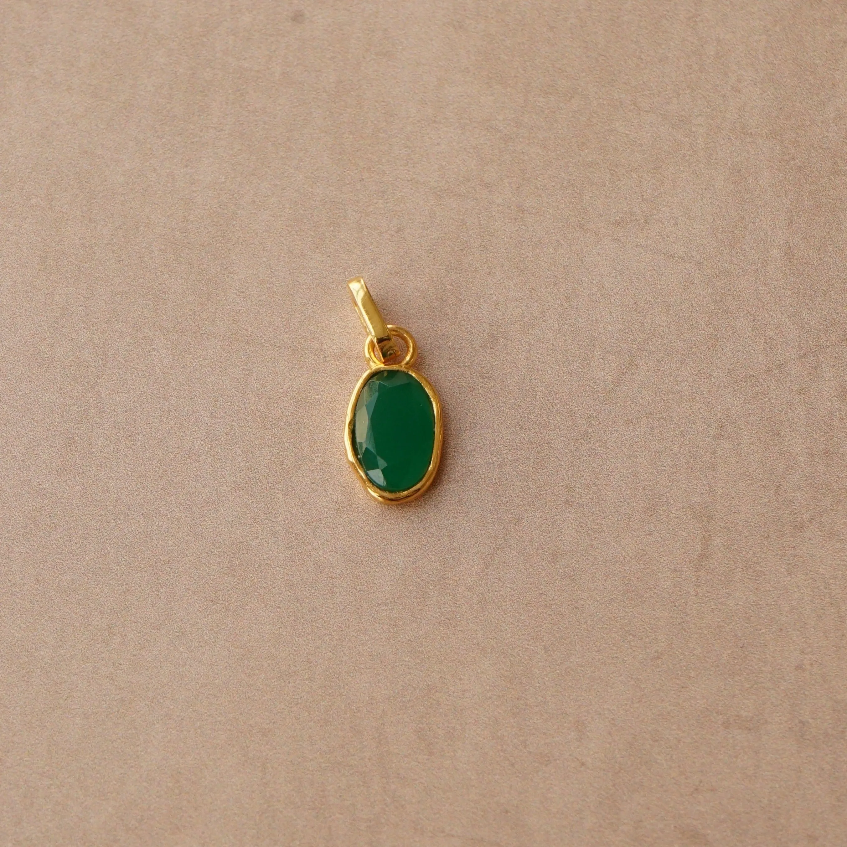 LUXE Green Agate Charm