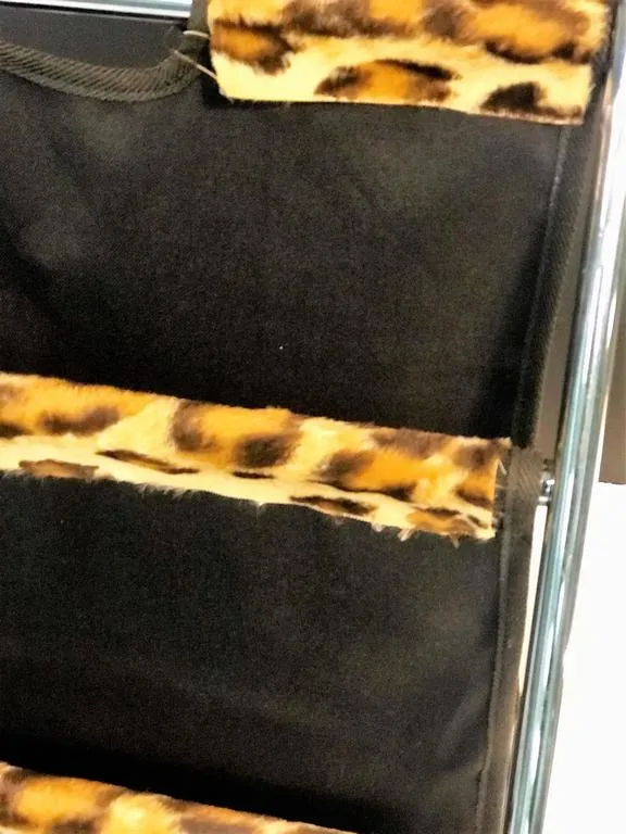 Magazine Rack with Leopard Trim