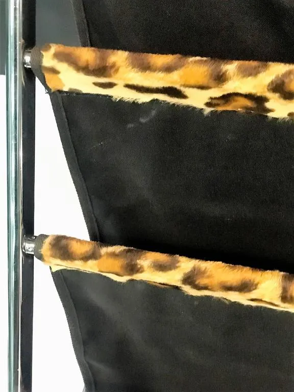 Magazine Rack with Leopard Trim