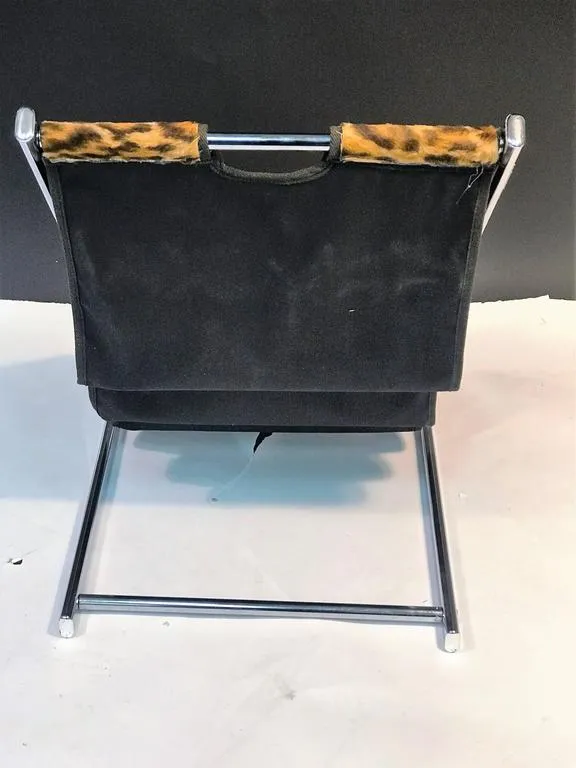 Magazine Rack with Leopard Trim