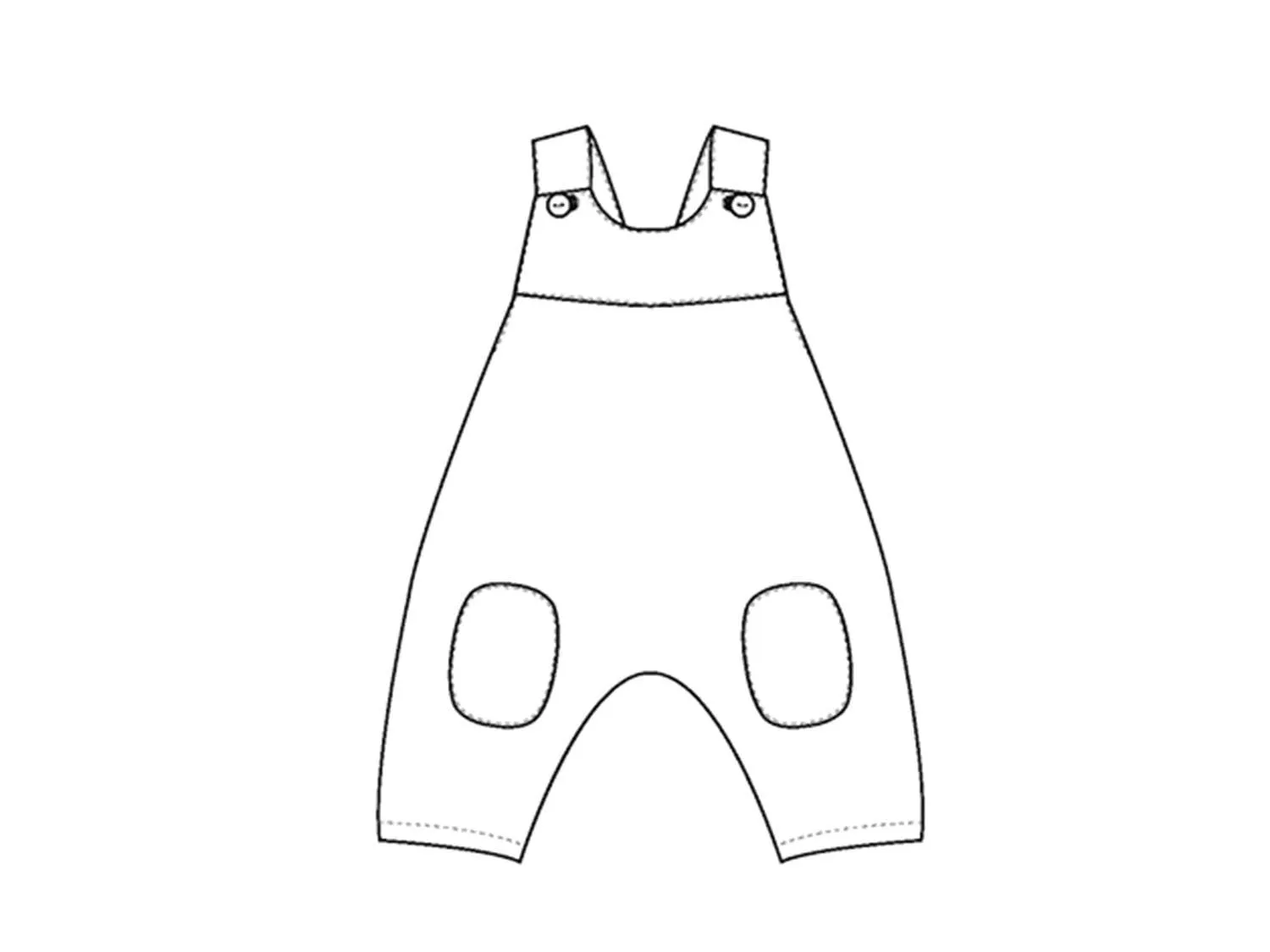 Overall dungaree sewing pattern with shoulder straps ARTURO - Paper pattern