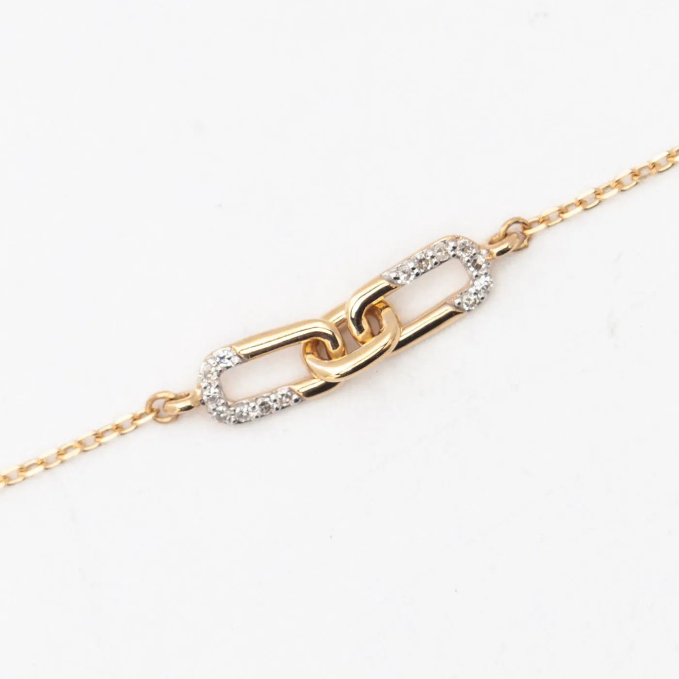 Pavé Interlocking Link Bracelet